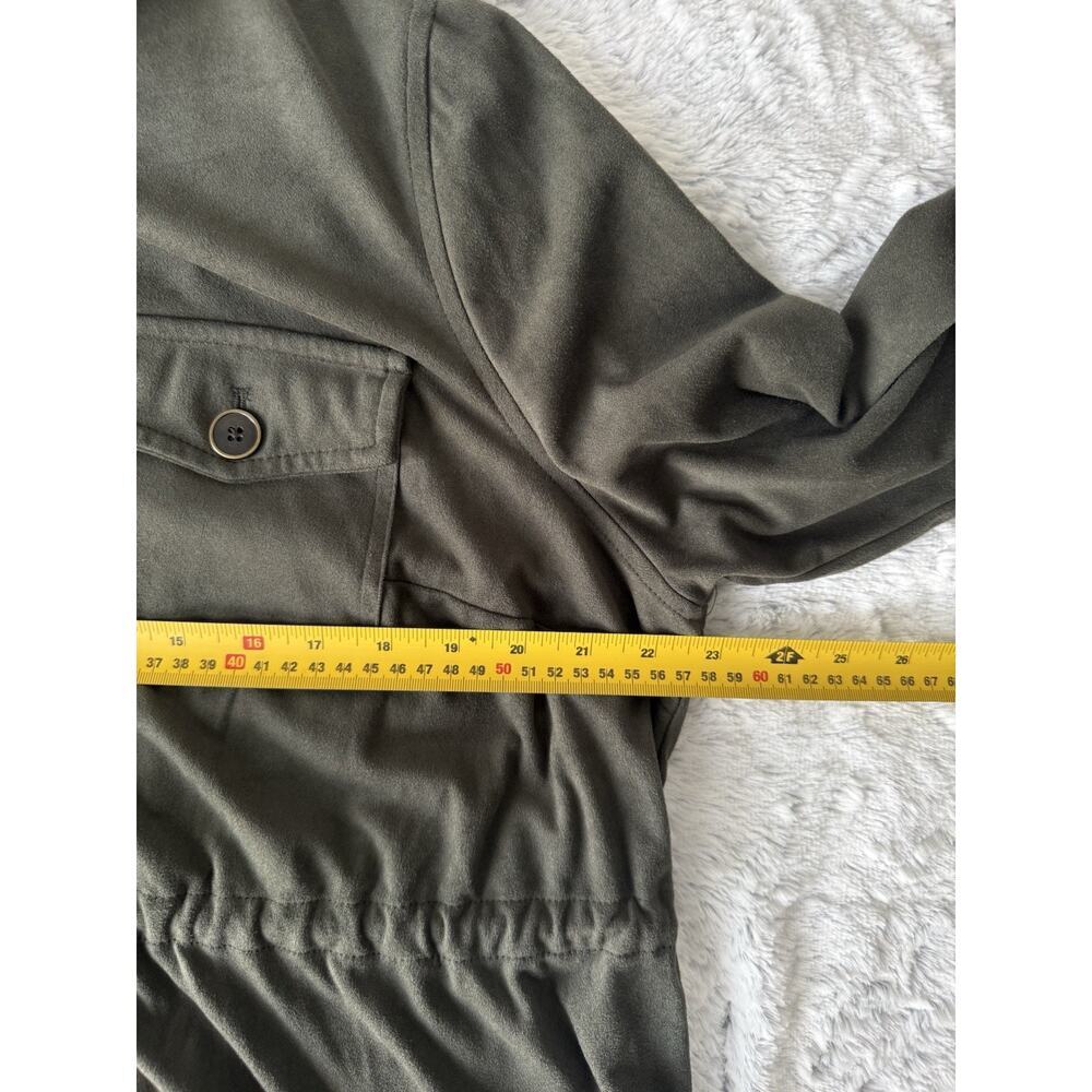Torrid Olive Green Military Utility Jacket Shirt Size 0 Plus Size Button Front - Picture 6 of 8